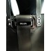 Елегантна черна кожена чанта Prada